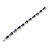 Party/Birthday/Wedding Midnight Blue/Clear Diamante Teardrop Element Bracelet In Silver Tone Metal - 17cm Long - view 2