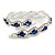 Party/Birthday/Wedding Midnight Blue/Clear Diamante Teardrop Element Bracelet In Silver Tone Metal - 17cm Long - view 8