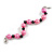 12mm D/Pink/Black Glass Bead Bracelet - Size S - 16cm L/3cm Ext (Natural Irregularities) - view 2