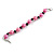 12mm D/Pink/Black Glass Bead Bracelet - Size S - 16cm L/3cm Ext (Natural Irregularities) - view 5