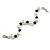 12mm D/Cream/Black Glass Bead Bracelet - Size S - 16cm L/3cm Ext (Natural Irregularities) - view 4