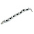 12mm D/Grey/Black Glass Bead Bracelet - Size S - 16cm L/3cm Ext (Natural Irregularities) - view 2