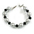 12mm D/Grey/Black Glass Bead Bracelet - Size S - 16cm L/3cm Ext (Natural Irregularities) - view 5