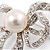 Imitation Pearl Bow Costume Brooch - view 2