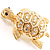 Gold Turtle Costume Brooch