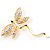 Gold Butterfly Fashion Brooch - view 2