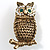 Copper Crystal Owl Brooch - view 4