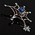 Silver Plated Rhinestone Spider Web Brooch - view 8