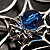 Silver Plated Rhinestone Spider Web Brooch - view 14