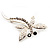 Silver Plated Filigree Crystal Dragonfly Costume Brooch - view 10