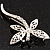 Silver Plated Filigree Crystal Dragonfly Costume Brooch - view 11