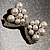 White Faux Pearl Bow Brooch - view 4