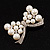 White Faux Pearl Bow Brooch - view 5