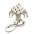 Large Simulated Pearl Flower Fashion Wedding Brooch - view 2