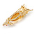 Exquisite Amber Coloured Acrylic Owl Brooch - view 4