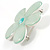 Vintage Pale Green Daisy Brooch - view 2