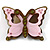 Pretty Crystal Plastic Butterfly Brooch - view 5