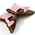 Pretty Crystal Plastic Butterfly Brooch - view 2