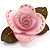 Contemporary Pink Plastic Rose Brooch - view 2