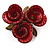 Bunch Of Roses Red Plastic Brooch
