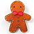 Gingerbread Man Plastic Brooch