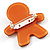 Gingerbread Man Plastic Brooch - view 3