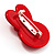Sweet Bright Red Plastic Bunny Brooch - view 3