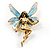 Magical Fairy With Blue Wings Brooch
