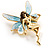 Magical Fairy With Blue Wings Brooch - view 2