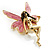 Magical Fairy With Pink Wings Brooch - view 2
