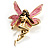 Magical Fairy With Pink Wings Brooch