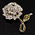 Clear Crystal Rose Brooch - view 1