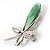 Contemporary Crystal Butterfly Brooch (Green&Clear) - view 5