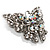 Clear Crystal Filigree Butterfly Brooch - view 10