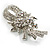 Clear Crystal Bow Corasge Brooch - view 5