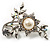 Faux Pearl Floral Brooch (Clear&Light Cream)