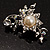 Faux Pearl Floral Brooch (Clear&Light Cream) - view 4