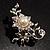 Faux Pearl Floral Brooch (Clear&Light Cream) - view 8