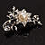Faux Pearl Floral Brooch (Clear&Light Cream) - view 7
