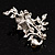 Faux Pearl Floral Brooch (Clear&Light Cream) - view 9
