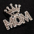 Clear Crystal ''MOM'' Brooch - view 2
