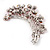 Flower And Butterfly Cluster Crystal Brooch (Pink) - view 2