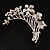 Flower And Butterfly Cluster Crystal Brooch (Pink) - view 9