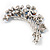 Flower And Butterfly Cluster Crystal Brooch (Sky Blue) - view 10