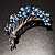 Flower And Butterfly Cluster Crystal Brooch (Sky Blue) - view 8