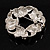 Rhodium Plated Crystal Wreath Brooch - view 6