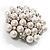 Snow White Simulated Glass Pearl Corsage Brooch - view 4