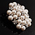 Snow White Simulated Glass Pearl Corsage Brooch - view 3
