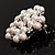Snow White Simulated Glass Pearl Corsage Brooch - view 7