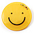 Yellow Plastic Smiling Face Brooch